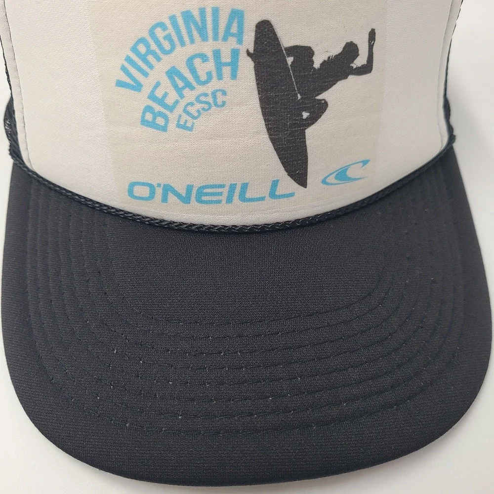 O'Neill Hat Snapback Trucker Mesh White Black Virginia‎ Beach ECSC Surf Logo Men